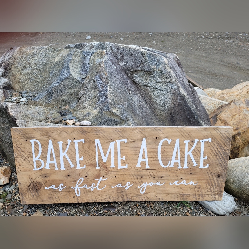 Hand Painted Sign On Barn Board